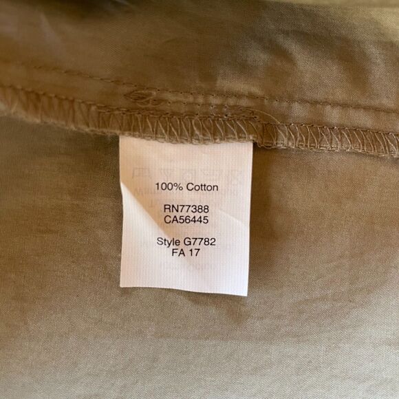 Madewell Khaki Tan Cold-Shoulder V-Neck V-Back Ruffle Wrap Style Dress Size 00 - Picture 8 of 12